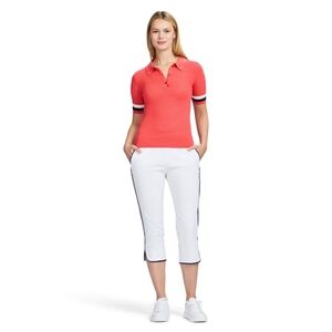 Izod Billie Piped Solid Capri Pants L